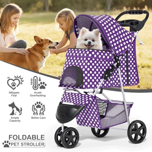 MoNiBloom Pet Stroller for Small/Medium Dogs and Cats - Image 2