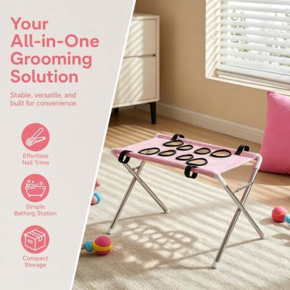 Pet Grooming Stand with Stable Metal Frame - Image 4
