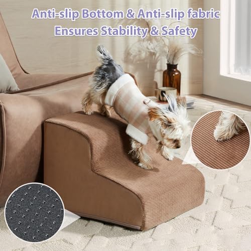 LEXTRO Dog Stairs for High Beds, 5-Steps Pet Steps for Bed, Pet Stairs - Image 3