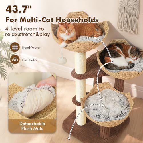 PAWZ Road Modern Cat Tree with Baskets - Image 6