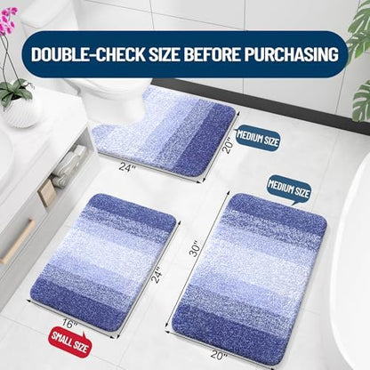 OLANLY Bathroom Runner Rug 40x24, Extra Soft Absorbent Microfiber Bath Rugs - Image 2