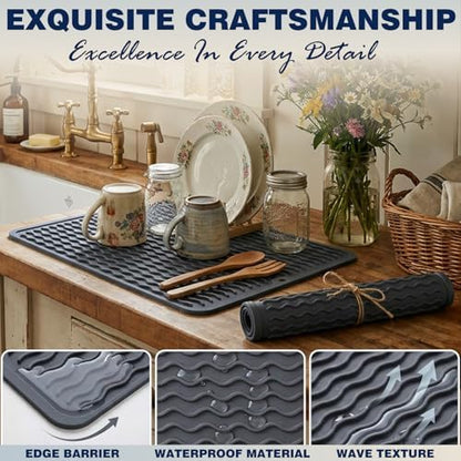 2 Pack Caketime Silicone Dish Drying Mat - Image 5