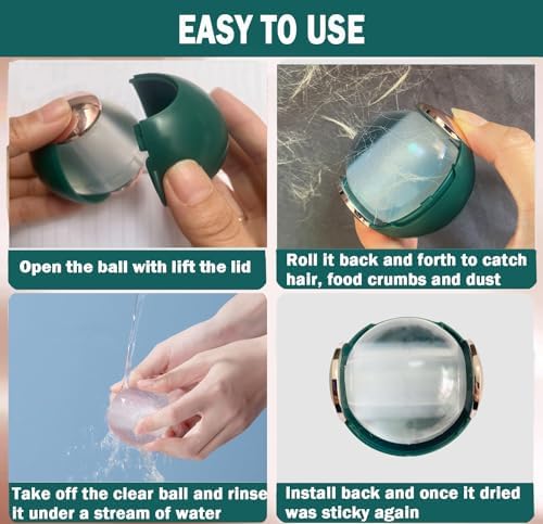 CALMTEE Reusable Gel Lint Roller Ball, Sticky Washable lint Roller Portable - Image 4