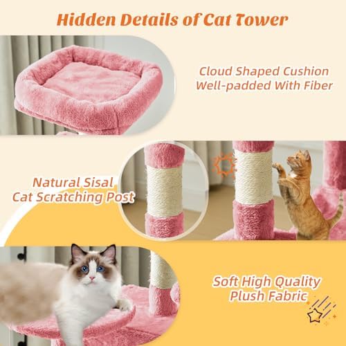 DUMOS Small 44 Inch Cat Tree Tower - Image 4