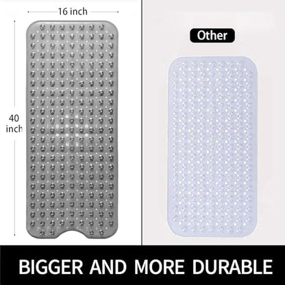 Non Slip Bathtub Shower Mat, Extra Long Bath Mat - Image 2