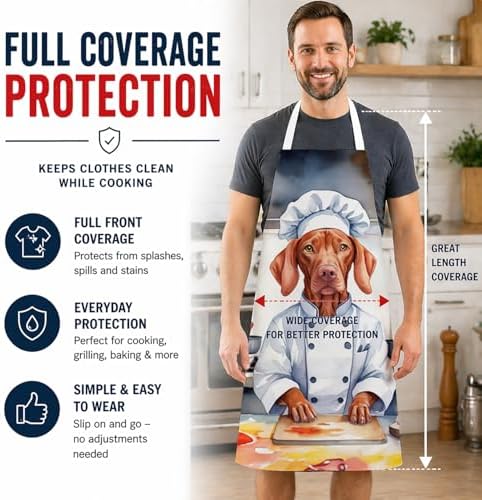 Caroline's Treasures Vizsla The Chef Apron Cooking Kitchen Server Baking Crafts - Image 3