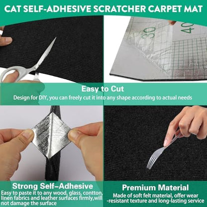 Cat Scratch Couch Furniture Protector, Trimmable Self-Adhesive Cat Scratch - Image 4