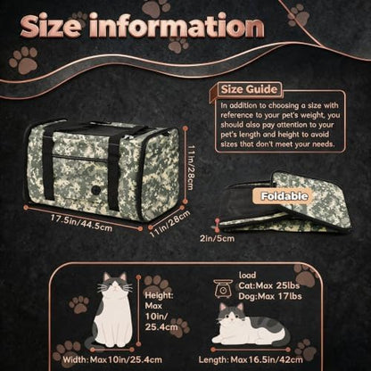 YUDODO 25lbs Cat Carrier Lightproof Soft Sided Pet Carrier - Image 4