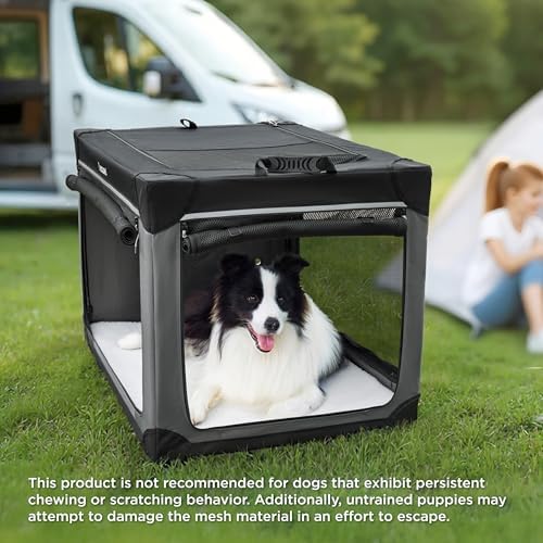 Lesure Shown on Today Show Soft Collapsible XL Dog Crate, 42in Black - Image 6