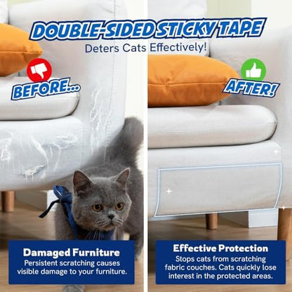 Panther Armor Cat Scratch Furniture Protector, 2 Double-Sided Rolls 4x20ft - Image 2