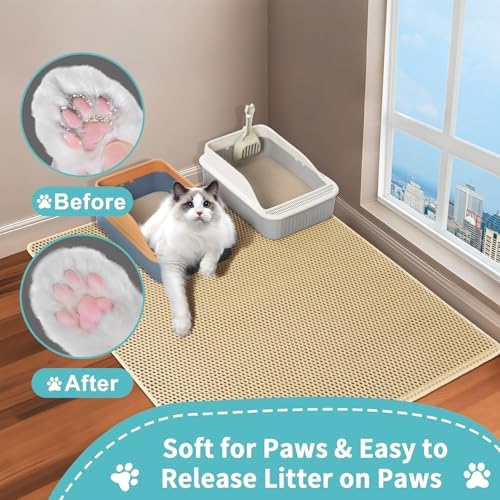 Kitty Litter Mat, Cat Litter Box Mat, Honeycomb Litter Mat - Image 5