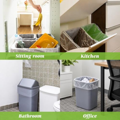 Teivio Tall Kitchen Clear Trash Bags 13 Gallon 40 Count Garbage Bags - Image 5