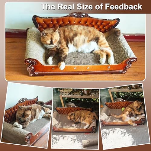 COOZMENT Sofa-Shaped Cat Scratching Couch & Lounge Bed - Image 6