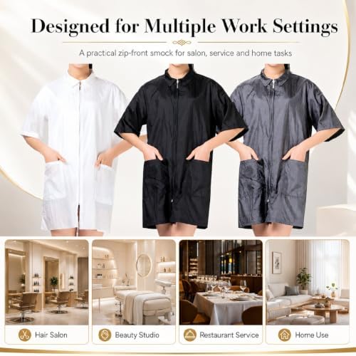 TOPTIE Nylon Salon Hairstylist Apron Barber Jacket - Image 4