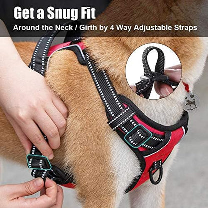 PoyPet No Pull Dog Harness Large, Reflective Vest - Image 4