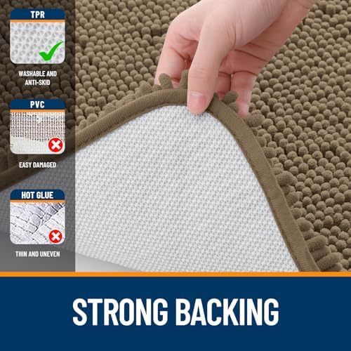 OLANLY Bathroom Rugs 32x20, Extra Soft Absorbent Chenille Bath Rugs - Image 6