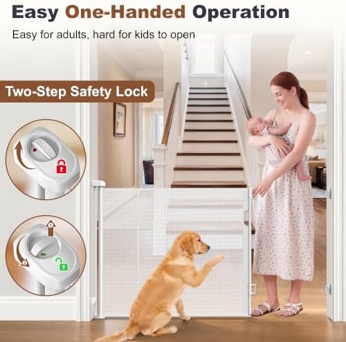 GRENFU Reinforced 59" Wide Retractable Baby Gates - Image 5