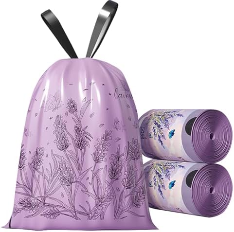 100pcs 2.6 Gallon Small Trash Bags Tearing-Free Drawstring by Unknown
