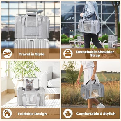 Large Cat Carrier Soft Up to 28 Lbs, Breathable Pet Bag - Image 5