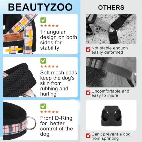 BEAUTYZOO Small Dog Harness and Leash Set, No Pull Step in Puppy Vest - Image 5