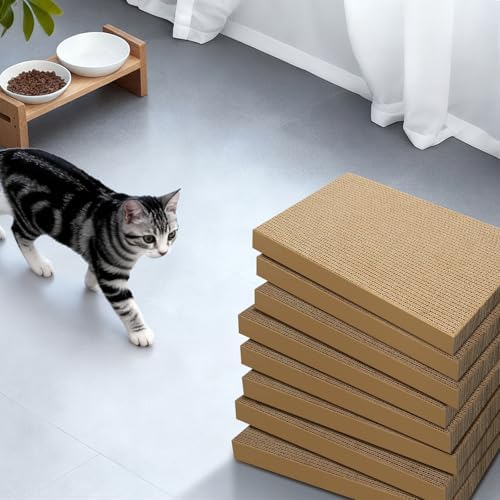 Cat Scratcher 8-Pack Refills, Large Cardboard Pads - Image 7
