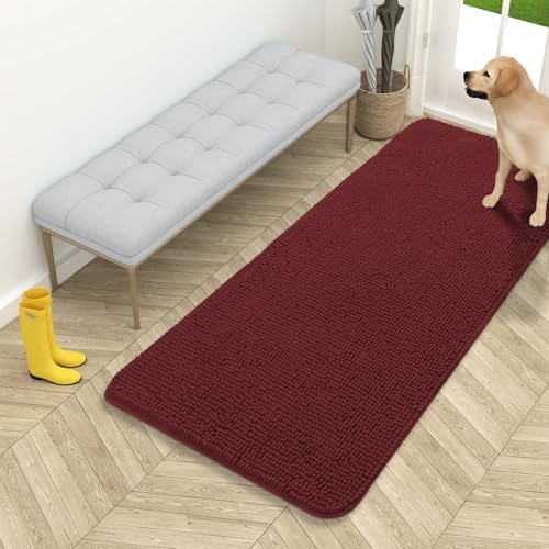 OLANLY Dog Door Mat for Muddy Paws 54x24, Super Absorbent Chenille Mud Mat by OLANLY