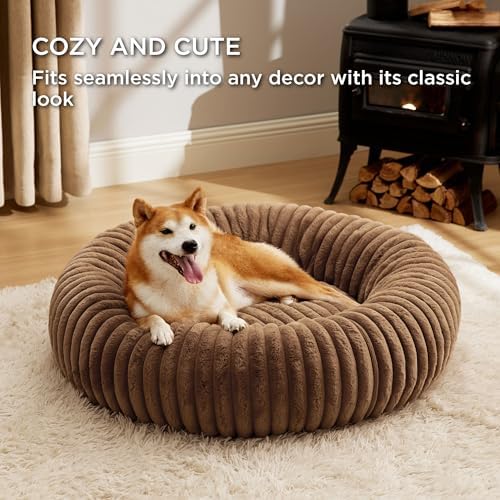 Bedsure ComfyFleece® Donut Large Dog Bed - Image 4