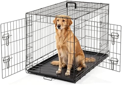 DUMOS 36 Inch Dog Crate, Foldable Small Medium Dog Cage Pet Kennel by DumosLifestyle