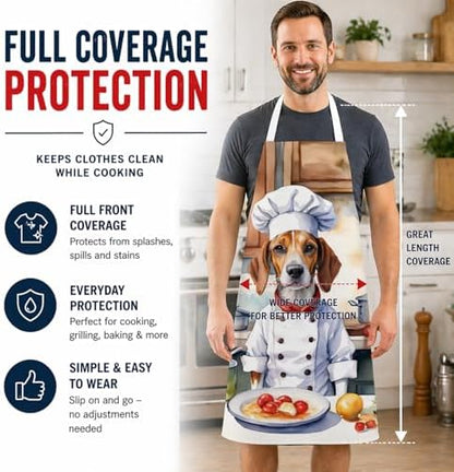 Caroline's Treasures English Foxhound The Chef Apron Cooking Kitchen Server - Image 3