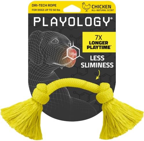 Playology Dog Toys | Dri-Tech Rope Toy Tug of War Rope by Playology