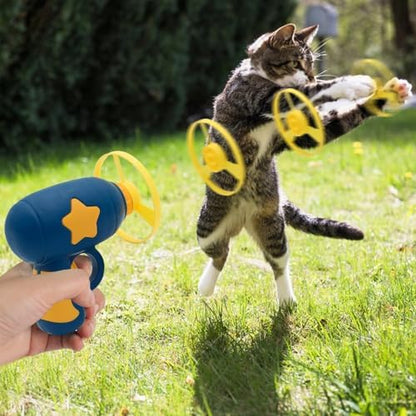 Andiker Cat Fetch Toy, Interactive Kitten Flying Disc Launcher Toy - Image 5