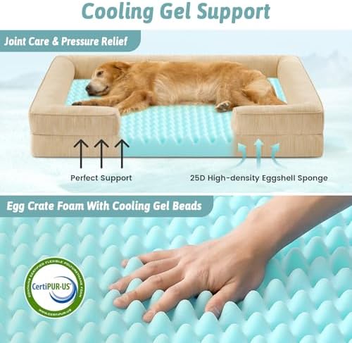 COZY KISS Orthopedic Dog Cooling Bed Washable - Image 2