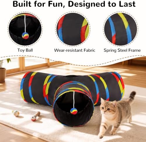 Tempcore Cat Tunnel, 3-Way Collapsible Toy - Image 5