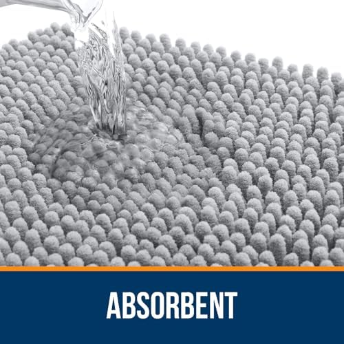OLANLY Large Bathroom Rugs 40x32, Extra Soft Absorbent Chenille Bath Rugs - Image 4