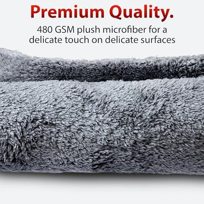 Adam's Borderless Grey Microfiber Towel - Image 3