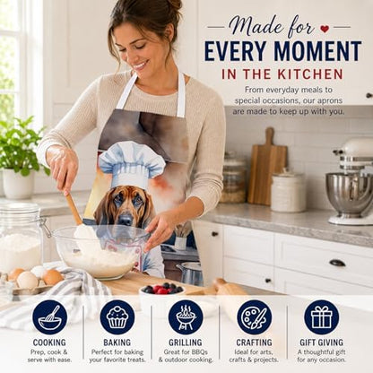 Caroline's Treasures Bloodhound The Chef Apron Cooking Kitchen Server Baking - Image 6