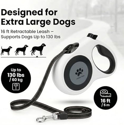 16 ft Retractable Dog Leash for Extra Large Dogs up to 130 lbs, Tangle-Free - Image 3