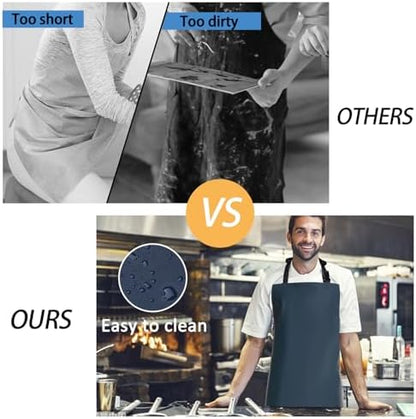Homsolver 2 Pack Waterproof Dishwasher Rubber Adjustable Apron - Image 5