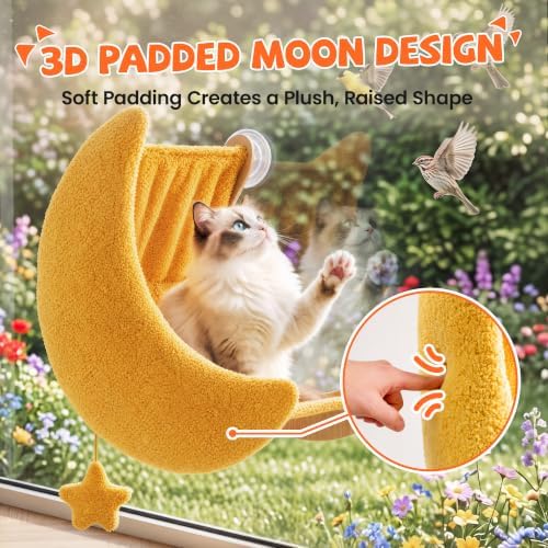 Cat Window Perch Moon Shape, Large Cat Hammock Bed Washable - Image 5