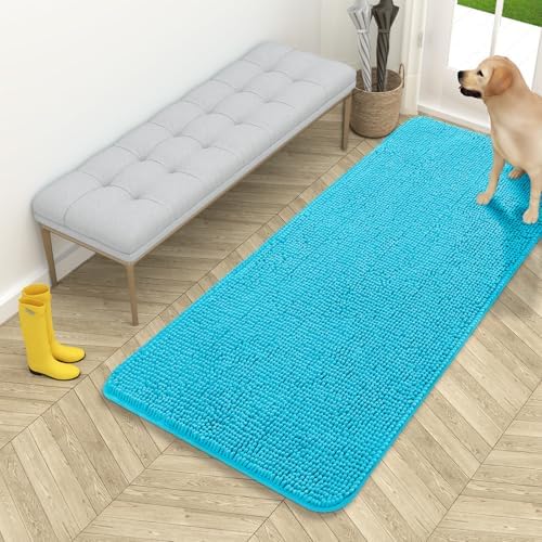 OLANLY Dog Door Mat for Muddy Paws 54x24, Super Absorbent Chenille Mud Mat by OLANLY