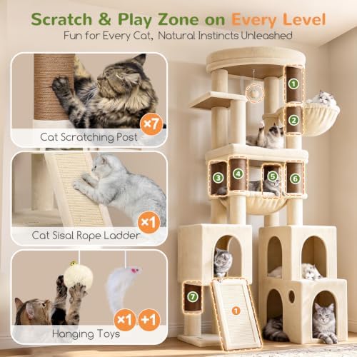 Globlazer Tall Cat Tower for Indoor Adult Cats - Image 5