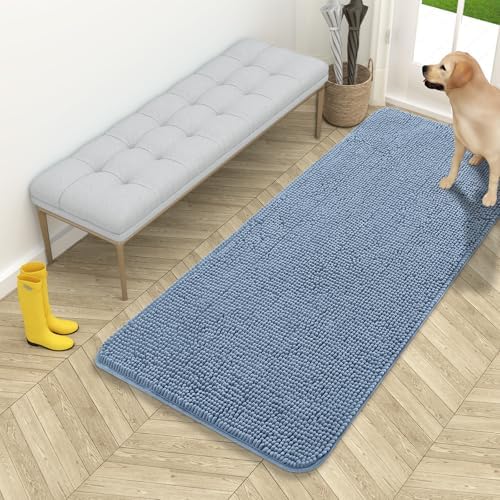 OLANLY Dog Door Mat for Muddy Paws 54x24, Super Absorbent Chenille Mud Mat by OLANLY