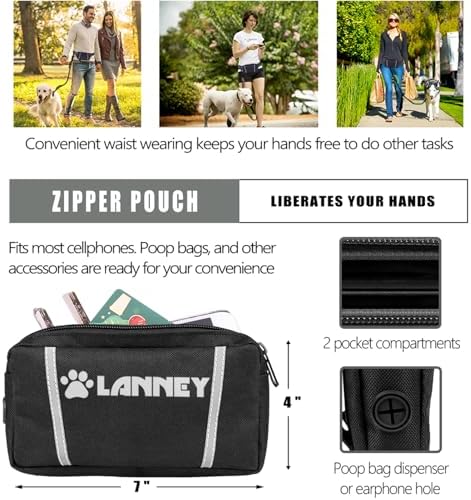 LANNEY Hands Free Dog Leash, Waist Running Leash - Image 6