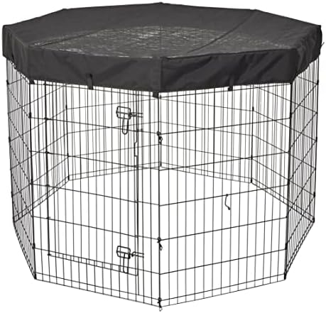 MidWest Homes for Pets Octagon Exercise Pen Fabric Mesh Top - Image 5
