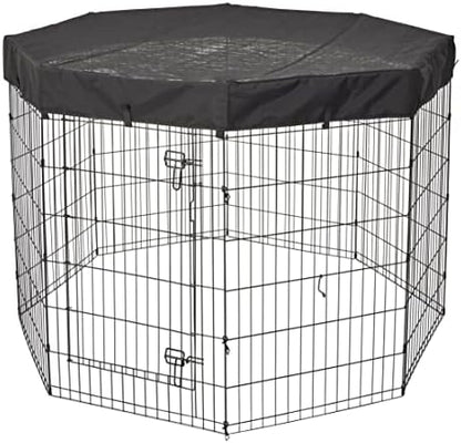 MidWest Homes for Pets Octagon Exercise Pen Fabric Mesh Top - Image 5