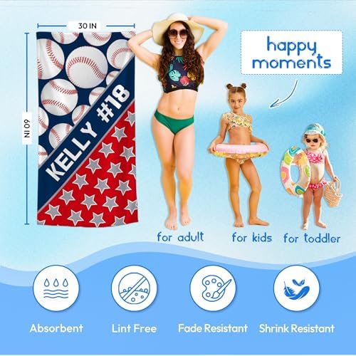 Personalized Beach Towel With Name, Custom Beach Towel with Name, Customized - Image 4