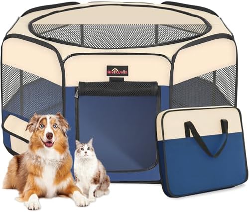 Aivituvin Dog Playpen, Foldable Pet Play Pens by Aivituvin