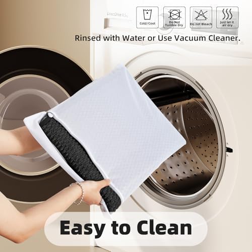 TYUU Black Bathroom Runner Rugs, Long Bath Mat Runner Washable Thin Quick Dry - Image 4