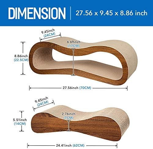 2 in 1 Cat Scratcher Cardboard Lounge Bed, Cat Scratching Board, Durable Board - Image 3