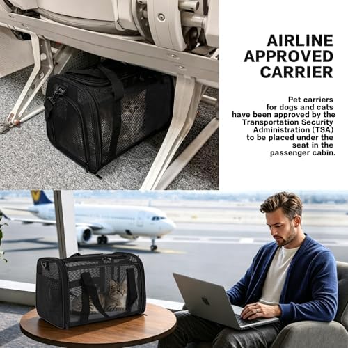 Dog Carrier Pet Carrier for Small Medium Cats Dogs Puppies up to 16 Lbs - Image 5